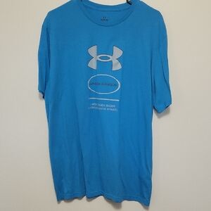 Under Armour Men's XL Blue And Gray Logo Tee